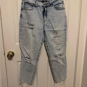 Rewash Light Blue Distressed Boyfriend Jeans